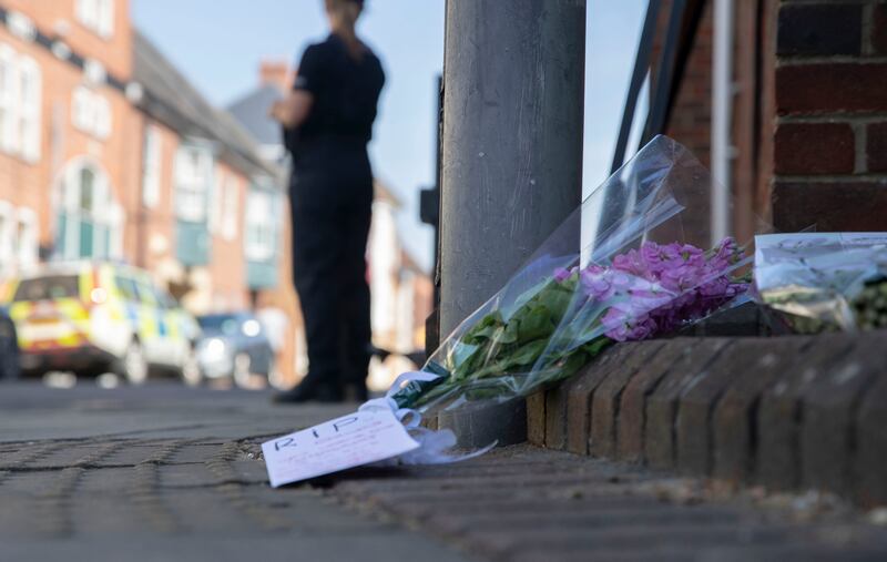 Flowers left in Salisbury after the incident