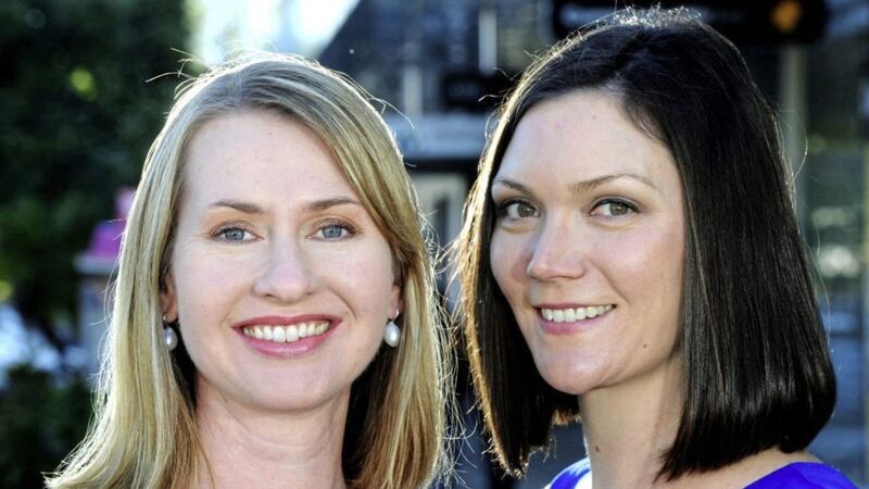 Jade Collins (left) and Alanna Bastin-Byrne, co-founders of Femeconomy.com, whose goal is to create gender equality 