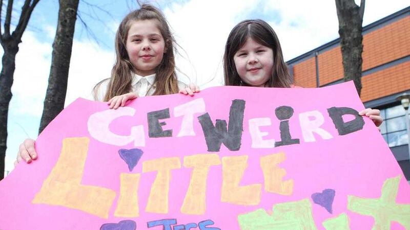Jessica and Ella McBrien from Enniskillen were left disappointed by the Little Mix cancellation. Picture by Matt Bohill 