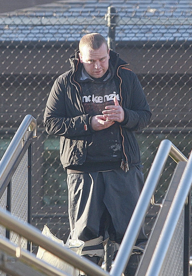 Connor Mallon coming out of Craigavon crown court yesterday picture Bill Smyth story. 