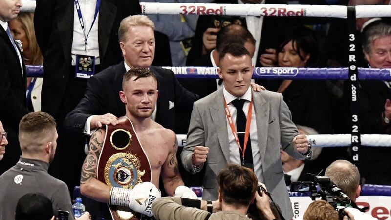 Carl Frampton and Josh Warrington will meet in the ring for real in Manchester on December 22 