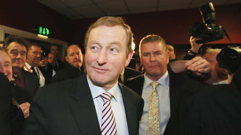 Taoiseach Enda Kenny arrives at the Royal Theatre in Castlebar on Saturday. Picture by Niall Carson, Press Association&nbsp;