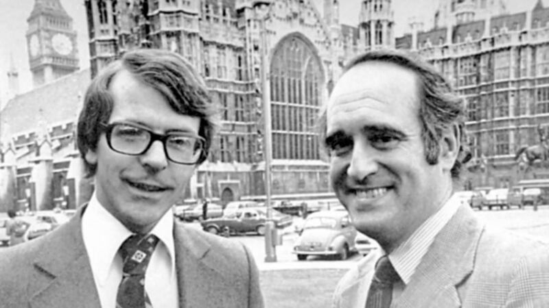 Dr Brian Mawhinney (right), pictured with Tory leader John Major, announced funding in 1991 to restore the birthplace of the Orange Order 