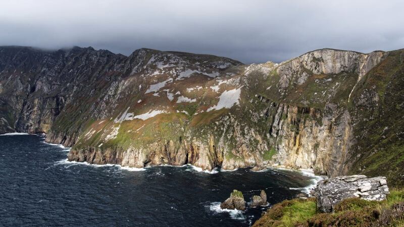 Slieve League on the coast of Co Donegal, is among locations to feature in a new Channel 5 travel show hosted by actor Adrian Dunbar. 