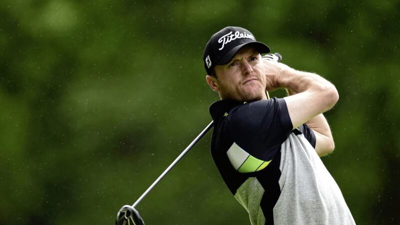 Northern Ireland&#39;s Michael Hoey is just three shots off the lead at the Hero Indian Open 