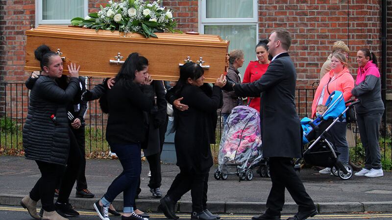 The funeral of mother-of-six Fiona McNally. Picture by Mal McCann&nbsp;