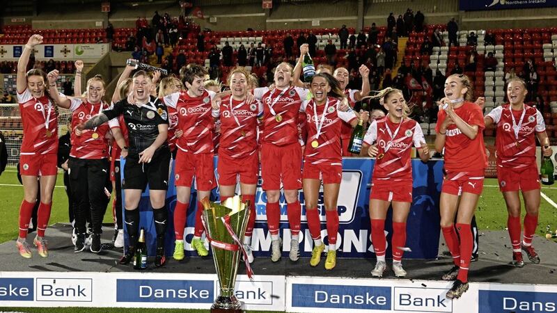 Champions Cliftonville Ladies will be one of five NIFL clubs involved in a new summer tournament along with 11 teams from the League of Ireland. Pic: Stephen Hamilton/Presseye 