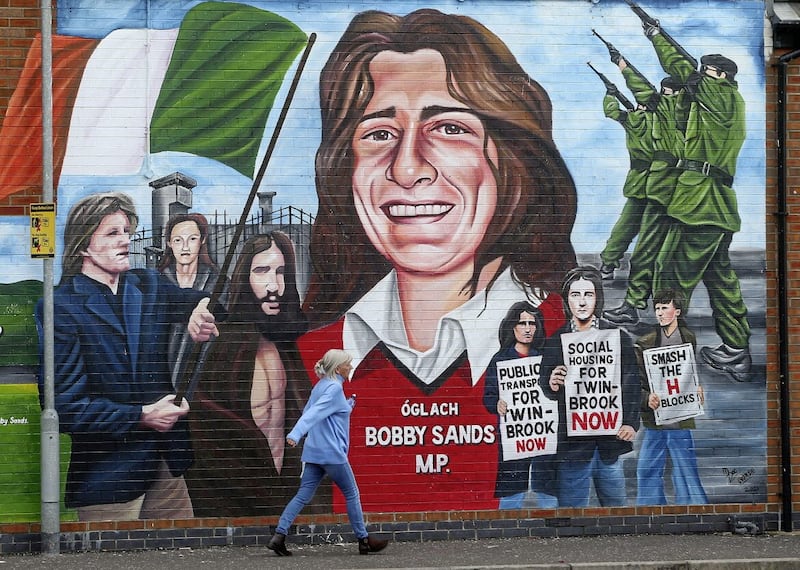 A mural in Twinbrook, west Belfast, created to mark the 40th anniversary of the death of Bobby Sands who died on hunger strike on May 5 1981. Picture by Mal McCann 