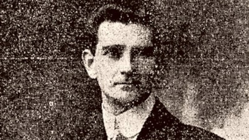Black and white image of WJ Twaddell who was murdered in May 1922
