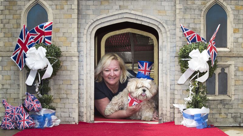 Lottery winner Susan Crossland had the replica of Windsor Castle built for a dog which now shares a name with the latest addition to the royal family.