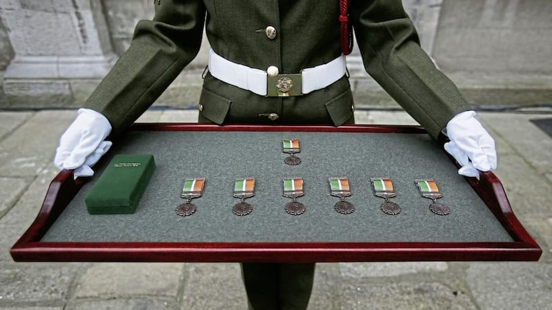 The 1916 Centenary Commemorative Medals. Picture by Brian Lawless, Press Association 