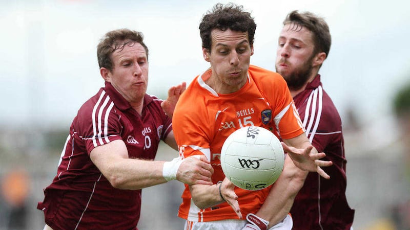 Jamie Clarke in action against Galway last summer - that Qualifier looks likely to be Clarke's last in Armagh colours for some time