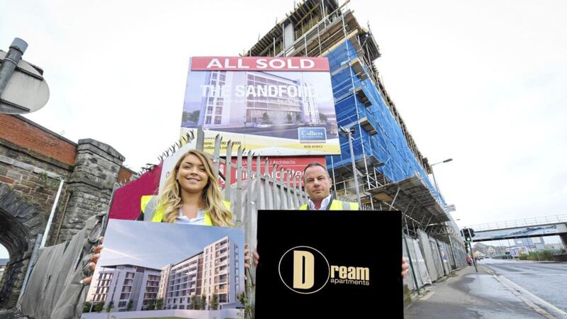 Aim&eacute;e Scullion, front of house manager,with Tom Smyth, managing director of Dream Apartments, at the Sanford Development 