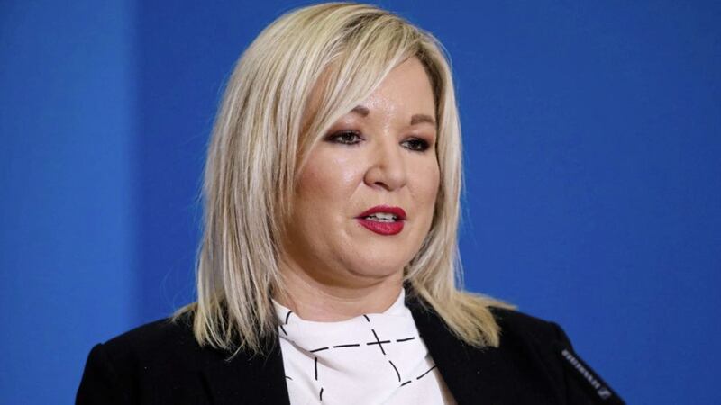 Michelle O&#39;Neill was the only one the two Stormont leaders to announce the lockdown measures to the public. Picture by Kelvin Boyes/Press Eye/PA Wire 
