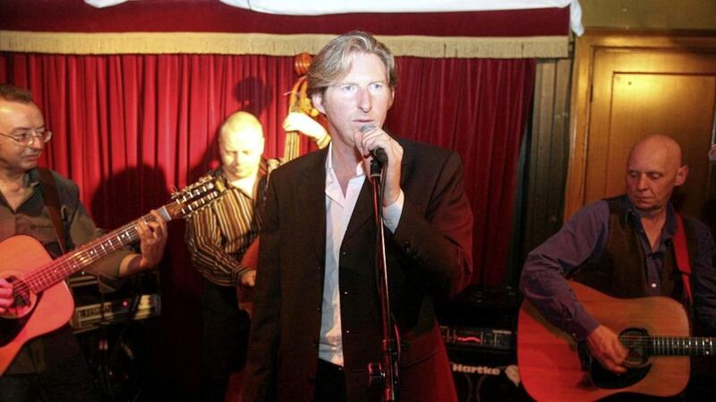 Adrian Dunbar, pictured in 2006 in McHugh&#39;s Bar in Belfast where he performed with his band the Jonahs as part of the Cathedral Quarter Belfast Eighth Open House Festival. Picture by Paul Faith/PA 