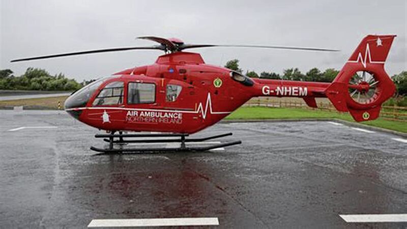 Harry McAnespie was airlifted to the Royal Victoria Hospital by Air Ambulance but died later 