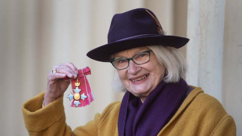 One of the UK’s most respected literary figures, she was presented her honours by the Prince of Wales at Buckingham Palace.