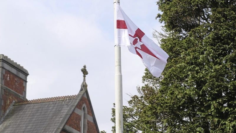 Union flags were erected along the Ormeau Road on Thursday night 