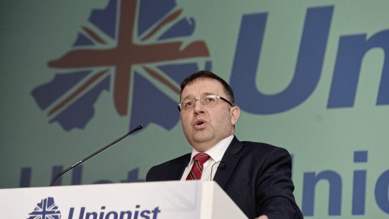 UUP Leader Robin Swann during his speech at the Ulster Unionist Party 2018 AGM/Spring Conference. Picture by Pacemaker 