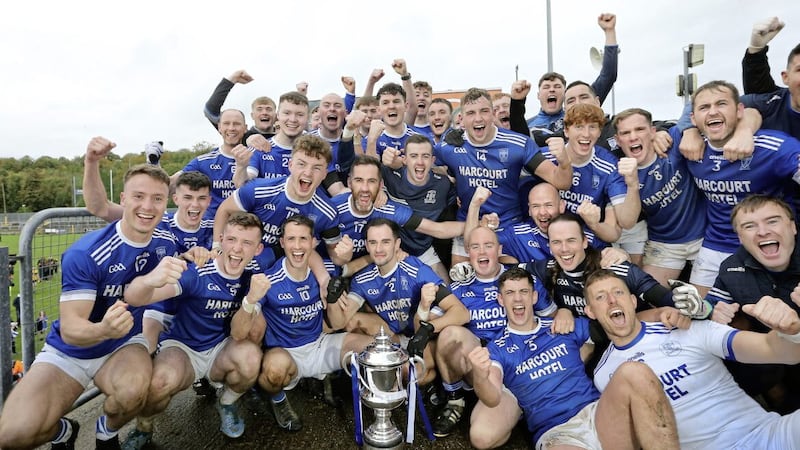 Naomh Conaill celebrate after beating St Eunan&#39;s in the Donegal Senior Football Championship Final at Ballybofey on Saturday Picture: Margaret McLaughlin. 