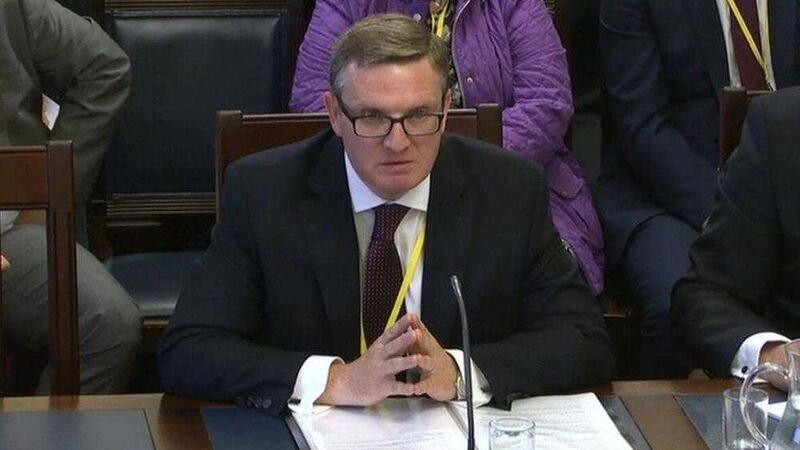 Gareth Graham giving evidence to a Stormont inquiry into the sale of Nama&#39;s northern loans portfolio earlier this month 
