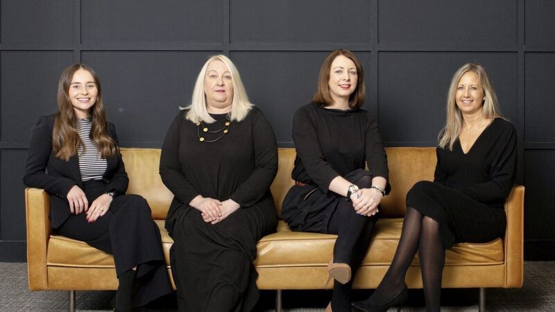 Belfast law firm Davidson McDonnell has launched a new private client team led by ex-London partner Victoria Sterritt (second right). Included (from left) are solicitor Sally Flaherty and senior solicitors Rachael McKee and Sara Ord 