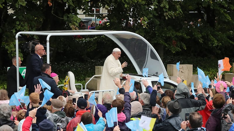 Pope Francis toured Knock this morning before addressing the crowd&nbsp;