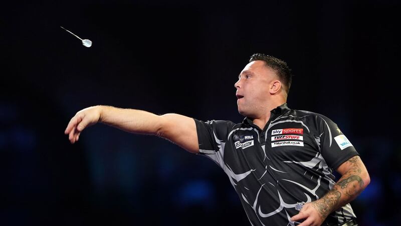 Gerwyn Price hit two nine-dart finishes on the way to winning the latest round of the Premier League Darts in Belfast on Thursday night&nbsp;