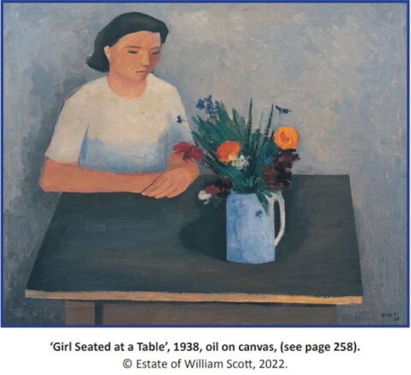 Girl Seated at Table by William Scott