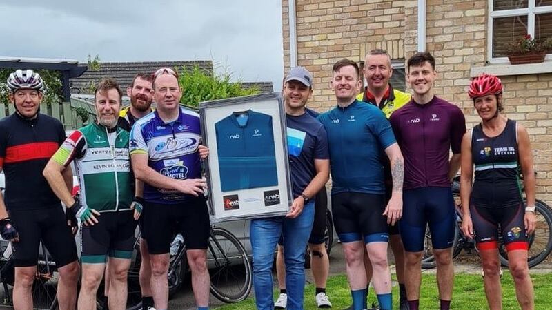 &nbsp;Earlier this month Team Serranos - managed and captained by Richie Sheerin entirely on screen - met in person for the first time when they cycled from Wexford to Derry, with members joining en route. They presented Richie, pictured centre, with a framed RWB jersey to thank him for all he had done for the community.