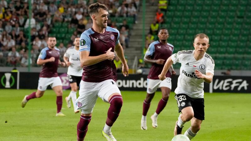 Aston Villa fell to defeat at Legia Warsaw (Czarek Sokolowski/AP)