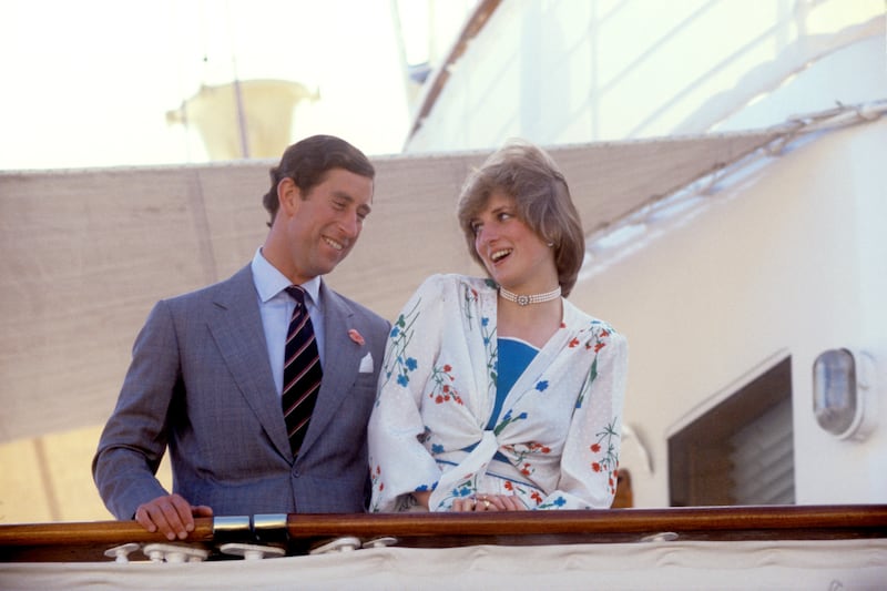 The Prince and Princess of Wales aboard the Royal Yacht Britannia during their honeymoon (PA) 