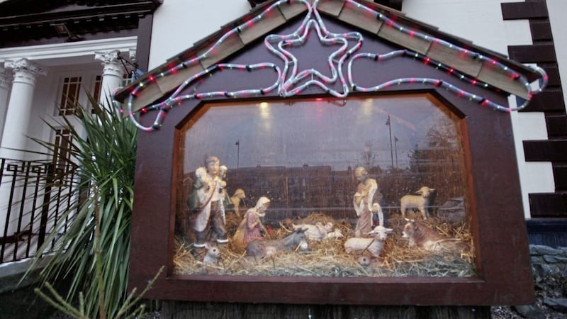 The outdoor crib at the Adoration Convent, Falls Road, Belfast. The nativity tradition is said to originate with St Francis of Assisi. Picture by Ann McManus 