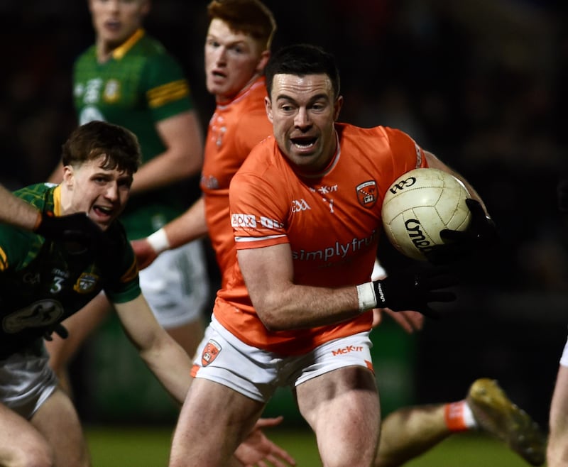 Aidan Forker sets Armagh on the front foot against Meath. Picture by John Merry