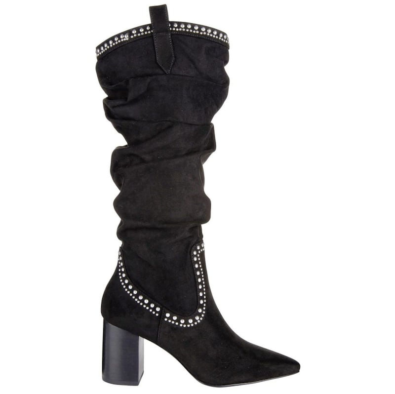 V by Very India Black Point Western Knee Boots, &pound;52 