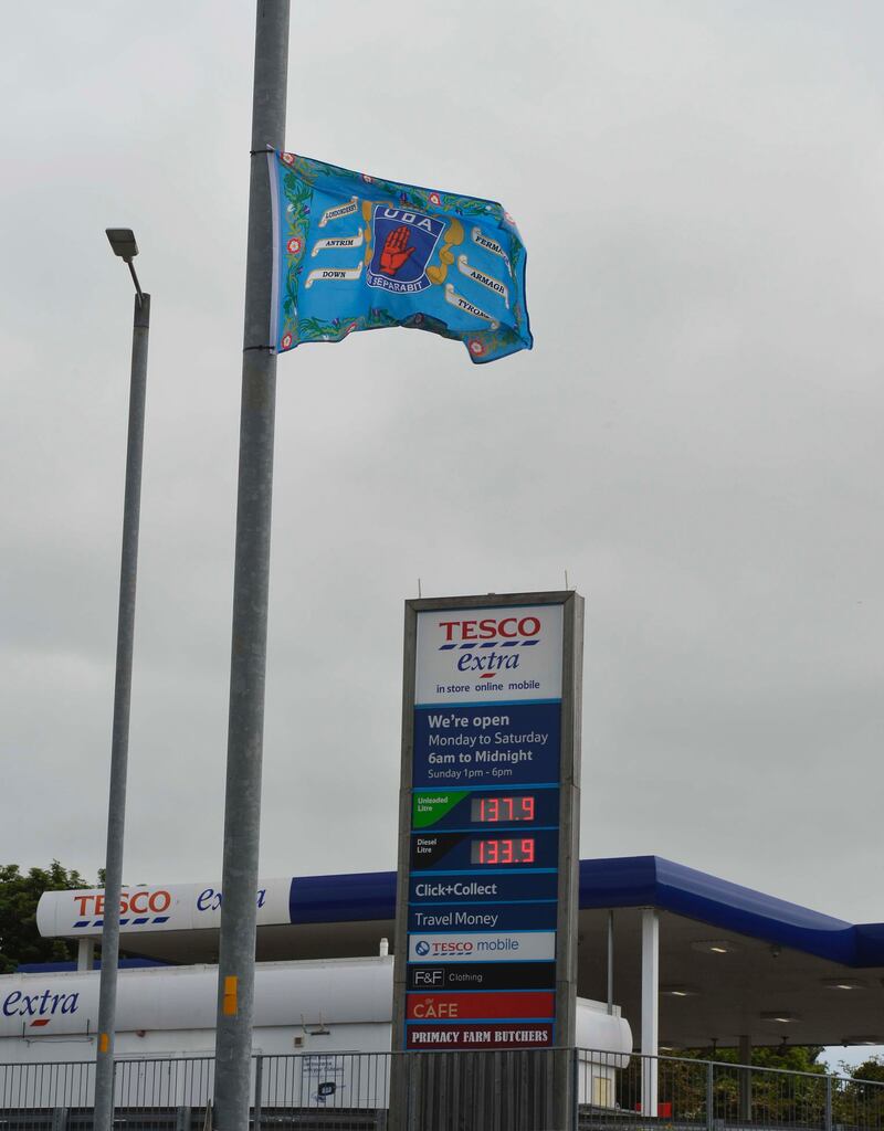Paramilitary flags in south Belfast