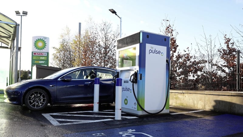 Henderson Group and bp pulse have announced a partnership that will see up to 200 ultra-fast and rapid electric vehicle charging points installed across 100 Spar NI and bp sites in Northern Ireland. Picture: Darren Kidd/PressEye 