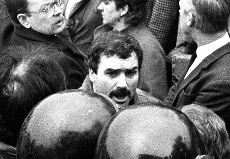 Alfredo "Freddie" Scappaticci pictured at the 1987 funeral of IRA man Larry Marley. 