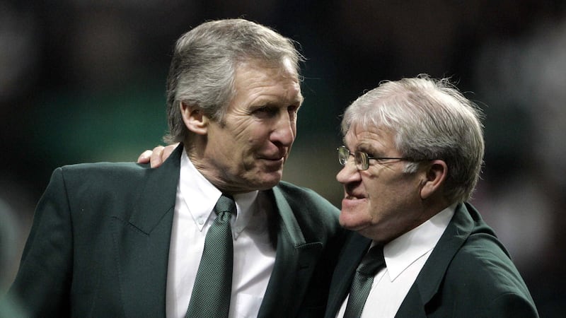 Celtic veteran Bertie Auld (right) has said he felt uncomfortable watching the Glasgow side last Sunday