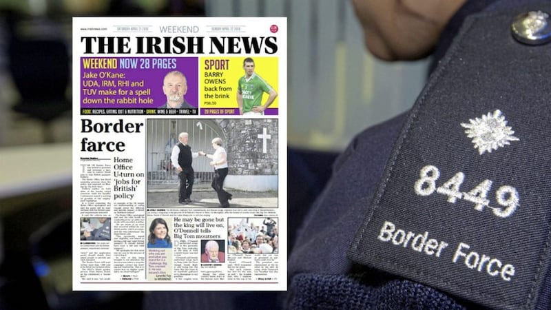 How The Irish News reported on the UK Border Force dropping its &#39;British passports only&#39; policy 