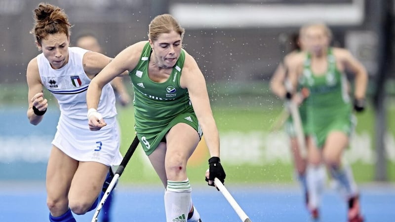 Katie Mullan scored Ireland&#39;s winning goal in their 2-1 victory over Italy in the Women&rsquo;s FIH Hockey Nations Cup in Valencia on Monday Picture: FIHWorldsportpics 