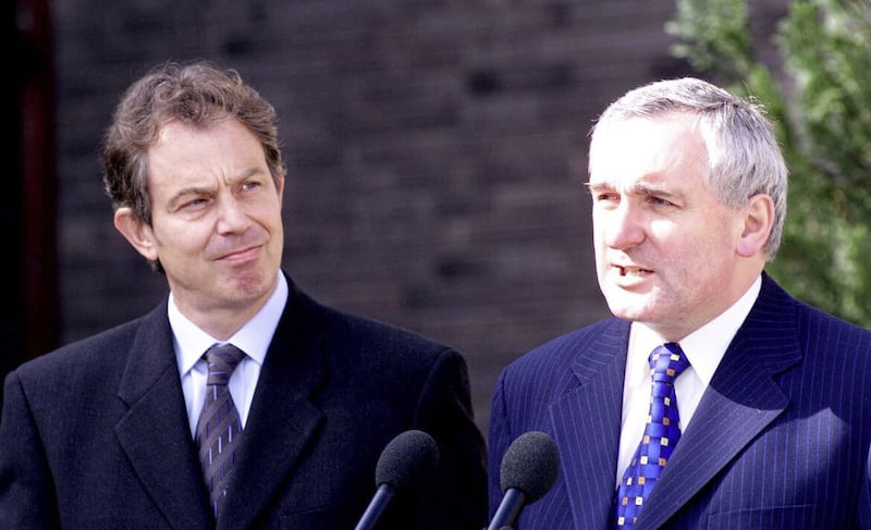Former prime minister Tony Blair and taoiseach Bertie Ahern pictured in 1999. Picture by William Cherry/Pacemaker 