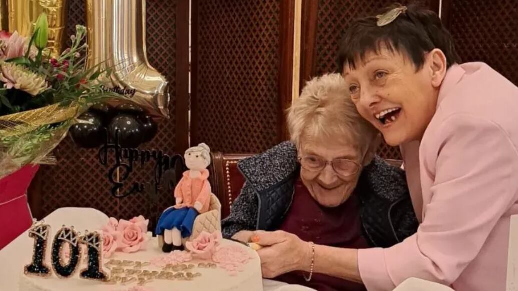 Evy Boylan celebrates her 101st birthday with her daughter Frances. PICTURE: MCKENNA FAMILY