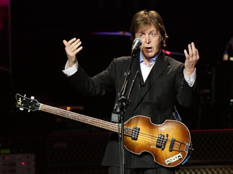 Sir Paul McCartney performs at a Teenage Cancer Trust gig