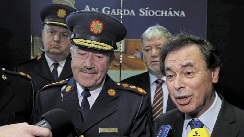 Former Garda commissioner Martin Callinan with former justice minister Alan Shatter pictured in 2014 