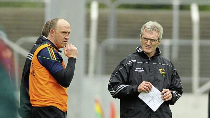 Colm Bonnar is remaining upbeat ahead of Carlow&#39;s relegation play-off clash with Offaly Picture: Seamus Loughran 