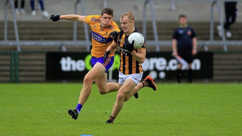 CIAN-DO ATTITUDE Crossmaglen&rsquo;s Cian McConville in action with Silverbridge&rsquo;s Aaron Duffy the Armagh SFC match at the Athletic Grounds. There is no point in being the fittest player or the fastest player on the pitch if you are not prepared to use it to your advantage during a match     					                           Picture: Seamus Loughran 