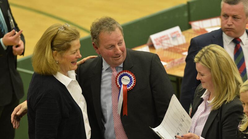 Ulster Unionist Danny Kinahan ousted the DUP&#39;s William McCrea to take the south Antrim seat 