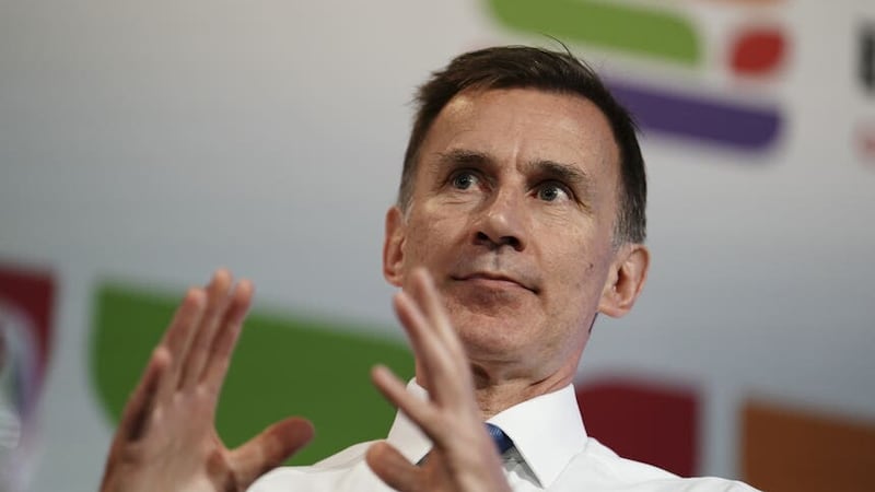 Jeremy Hunt speaking during the British Chambers of Commerce conference (Jordan Pettitt/PA)