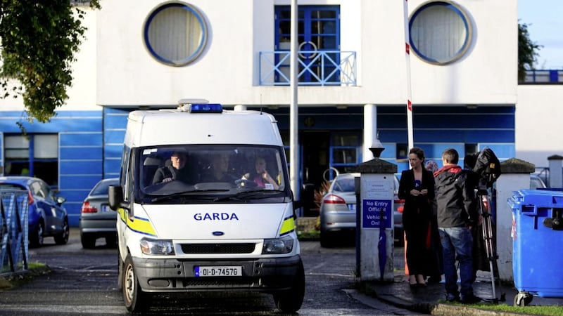 Tallaght Garda station in Dublin where a mother and six children were given shelter. Picture by Brian Lawless/PA Wire 